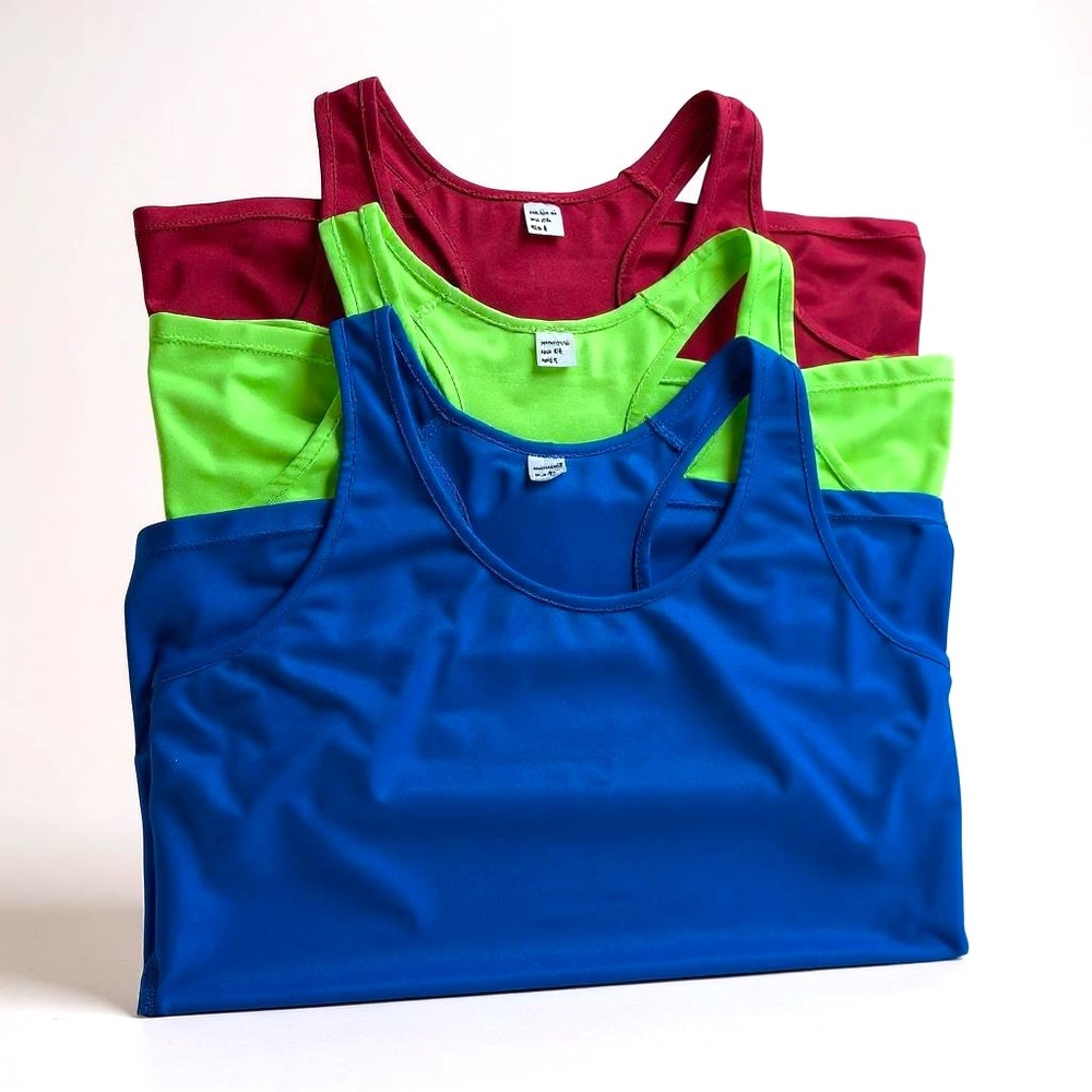 Set of Three Colorful Tank Tops size Large